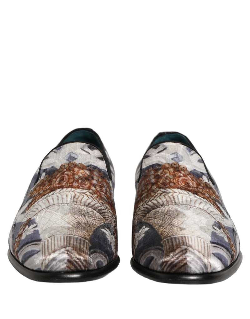 Dolce & Gabbana Multicolor Floral Tapestry Embroidered Loafers