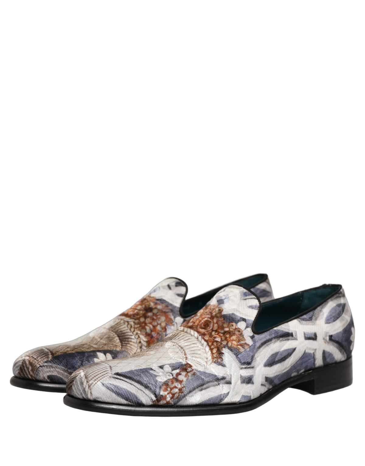 Dolce & Gabbana Multicolor Floral Tapestry Embroidered Loafers