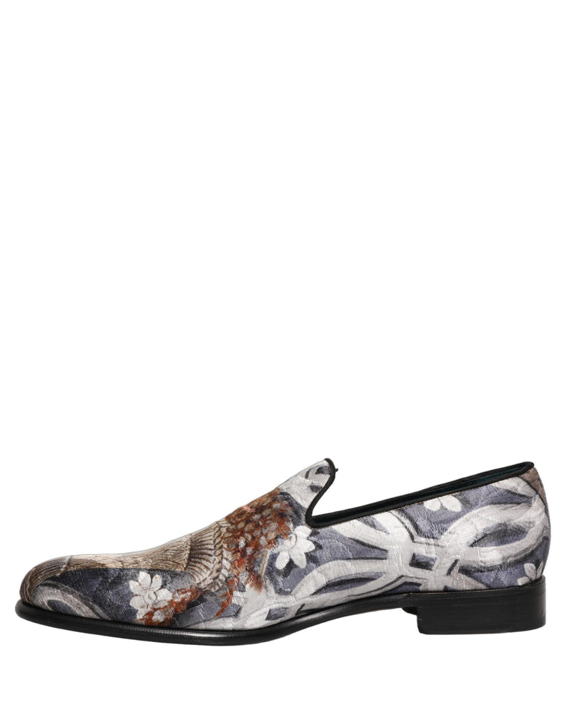 Dolce & Gabbana Multicolor Floral Tapestry Embroidered Loafers