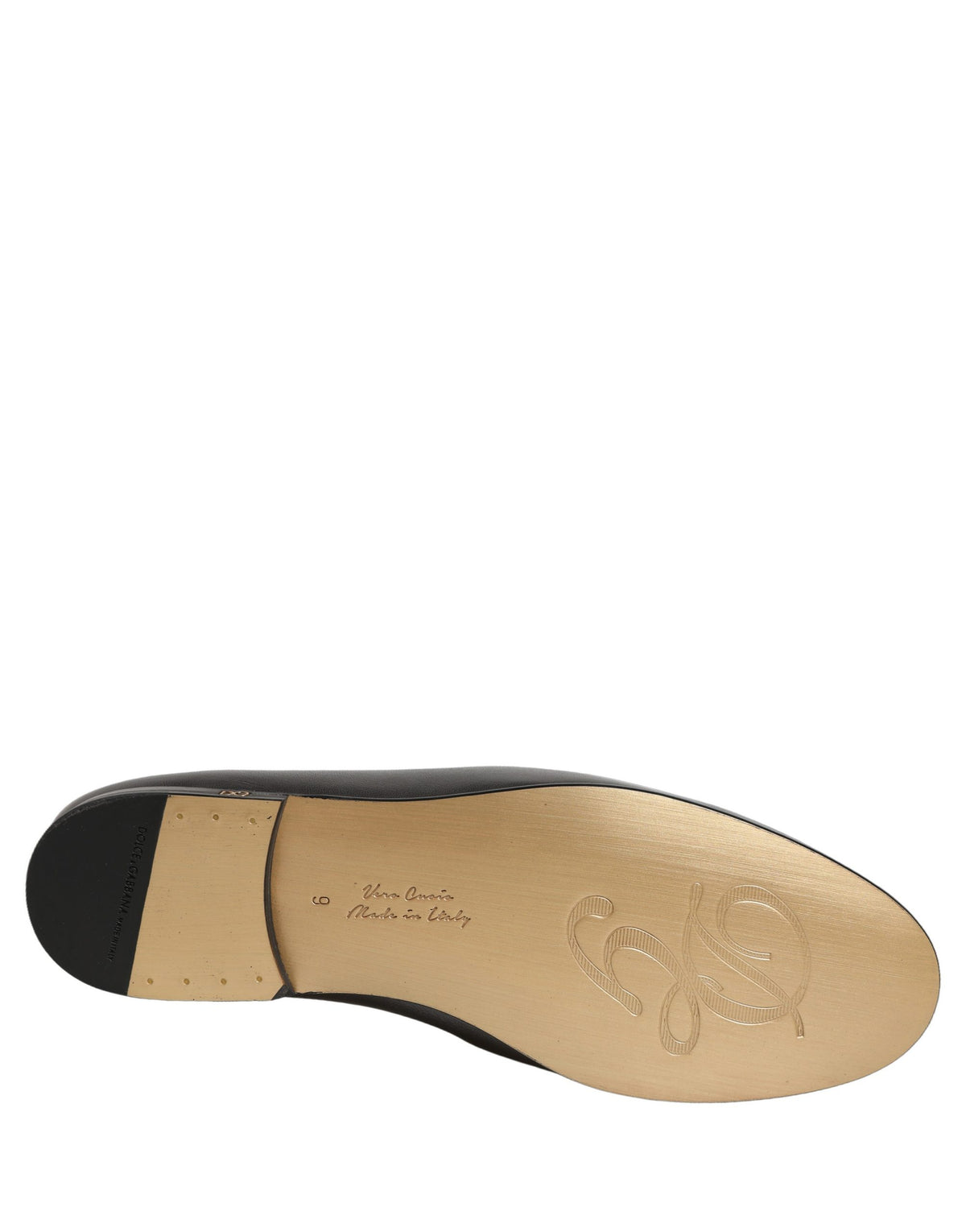 Dolce & Gabbana Silver Leather DG Logo Slip-On Loafers