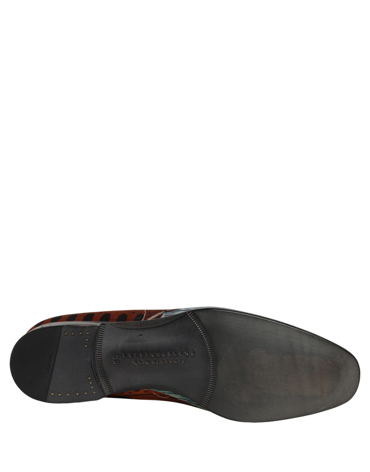 Dolce & Gabbana Multicolor Lion Print Slip On Loafers