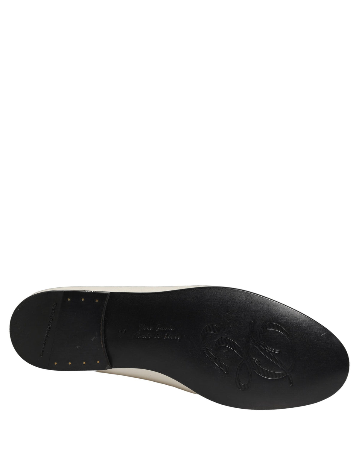 Dolce & Gabbana White Satin Logo Slip-On Loafers for Men