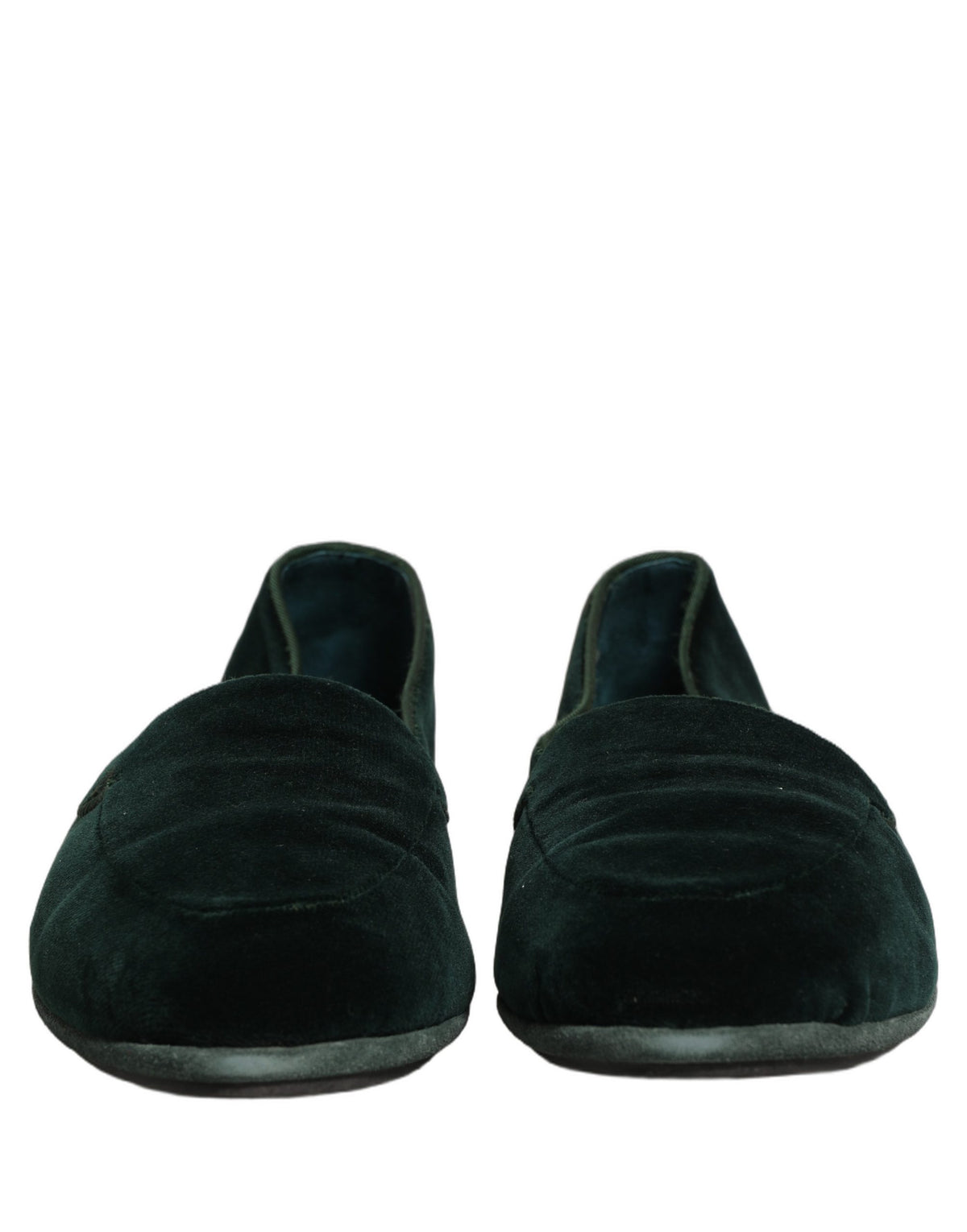 Dolce & Gabbana Green Velvet Slip-On Loafers for Men