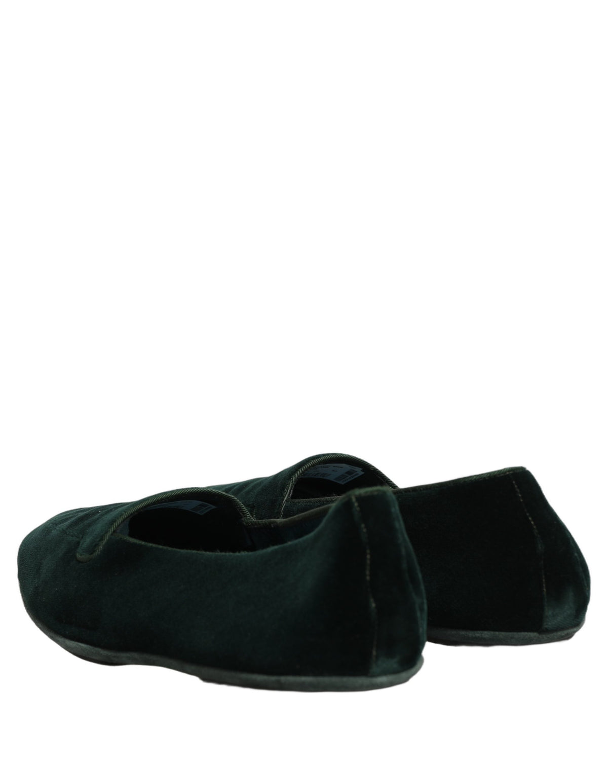 Dolce & Gabbana Green Velvet Slip-On Loafers for Men