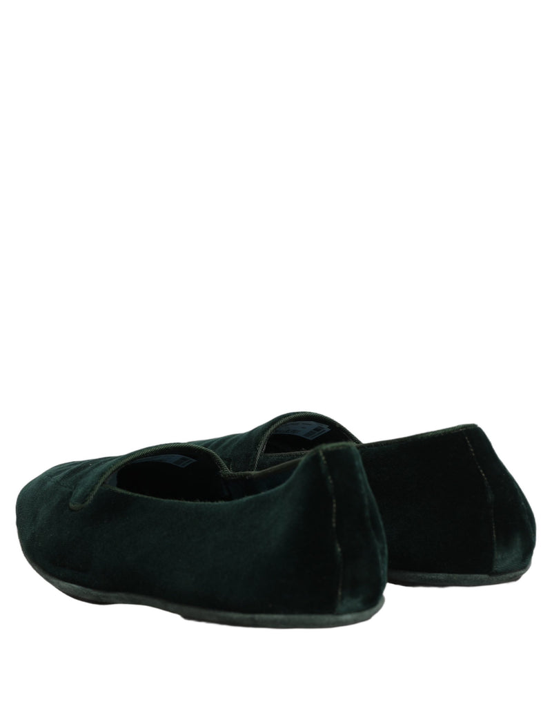 Dolce & Gabbana Green Velvet Slip-On Loafers for Men