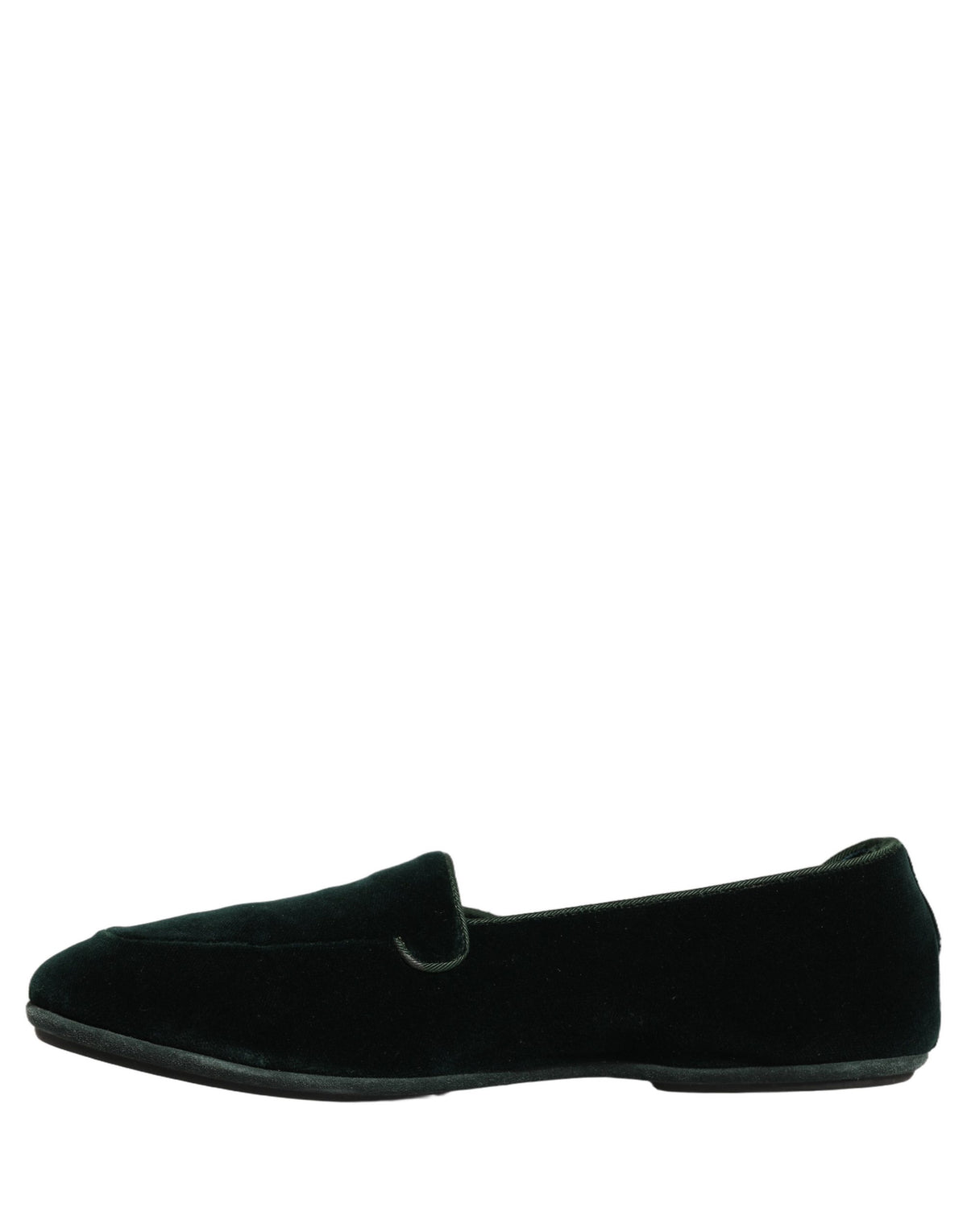 Dolce & Gabbana Green Velvet Slip-On Loafers for Men