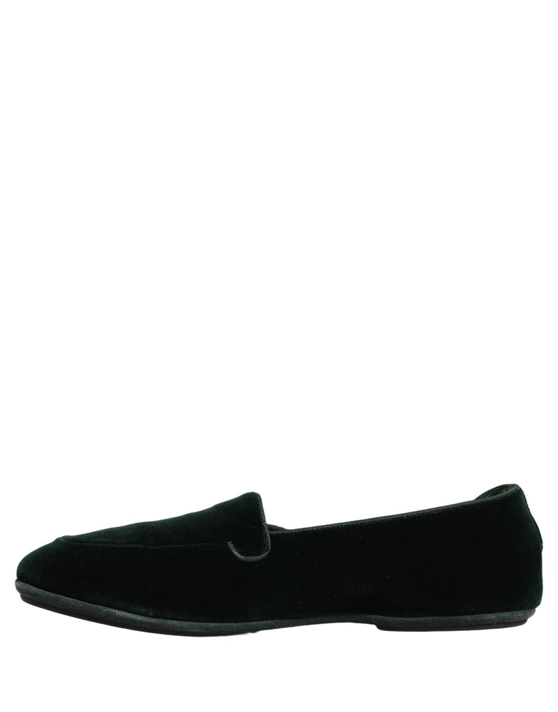Dolce & Gabbana Green Velvet Slip-On Loafers for Men
