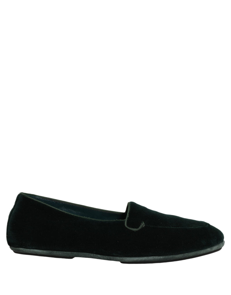 Dolce & Gabbana Green Velvet Slip-On Loafers for Men