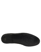 Dolce & Gabbana Black Crystal Embellished Loafers for Men