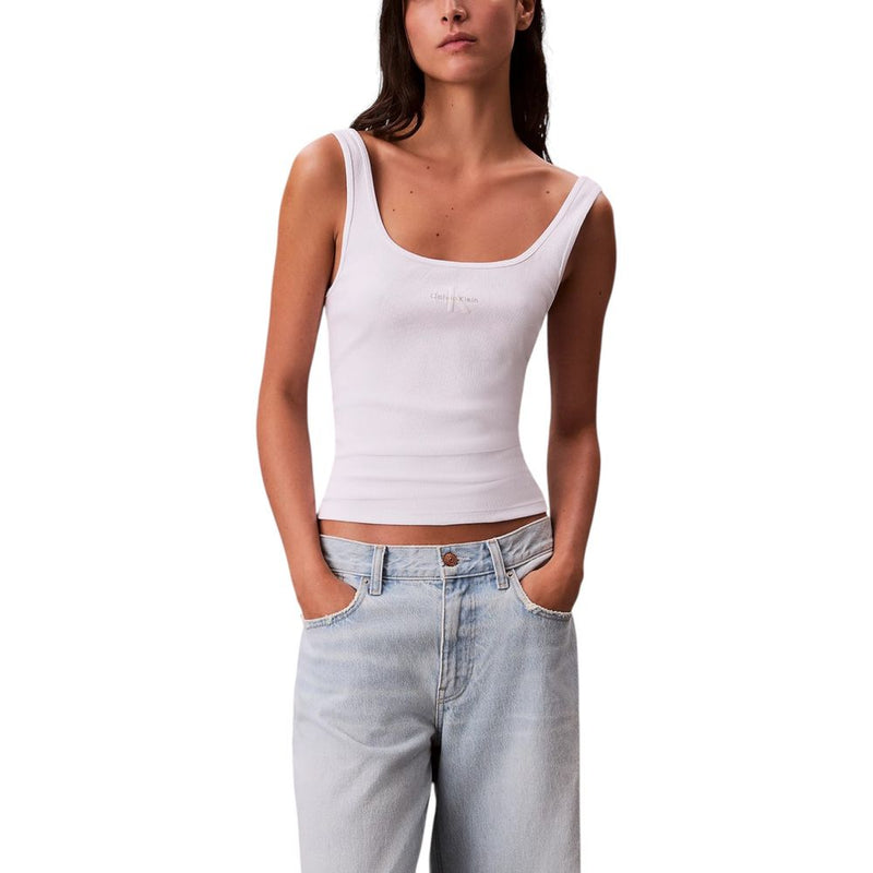 Débardeurs Calvin Klein Jeans en coton blanc
