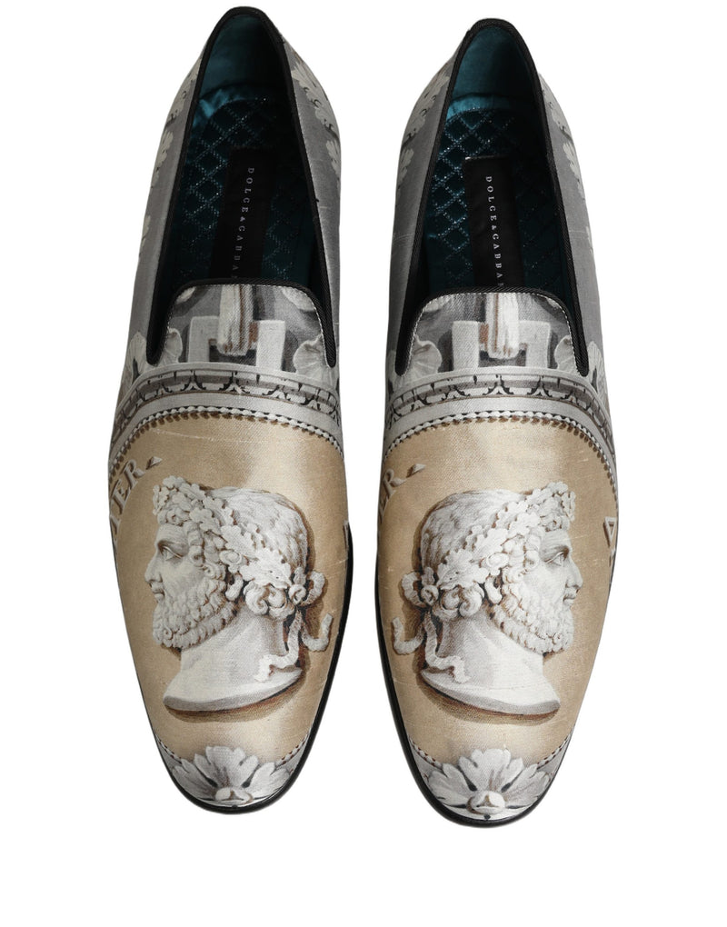 Dolce & Gabbana Multicolor Roman Slip On Dress Loafers
