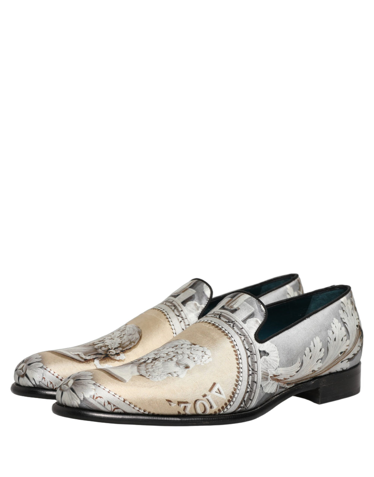 Dolce & Gabbana Multicolor Roman Slip On Dress Loafers