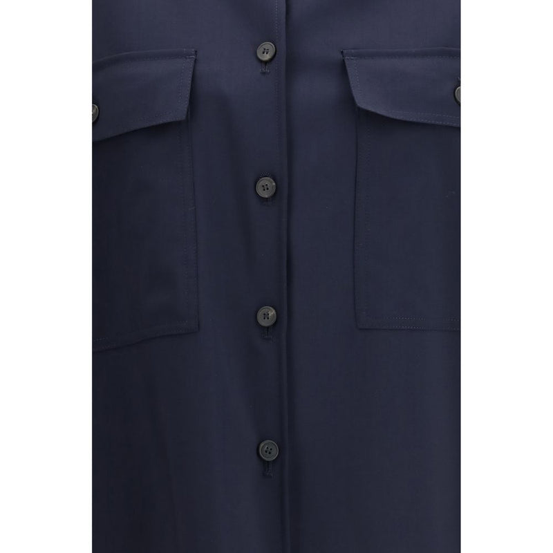 Max Mara Blue Wool Oves Aries Jacket