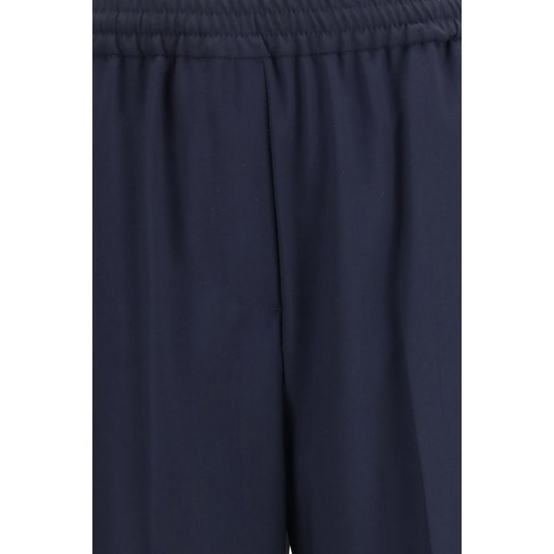 Max Mara Blue Wool Oves Aries Casual Pants