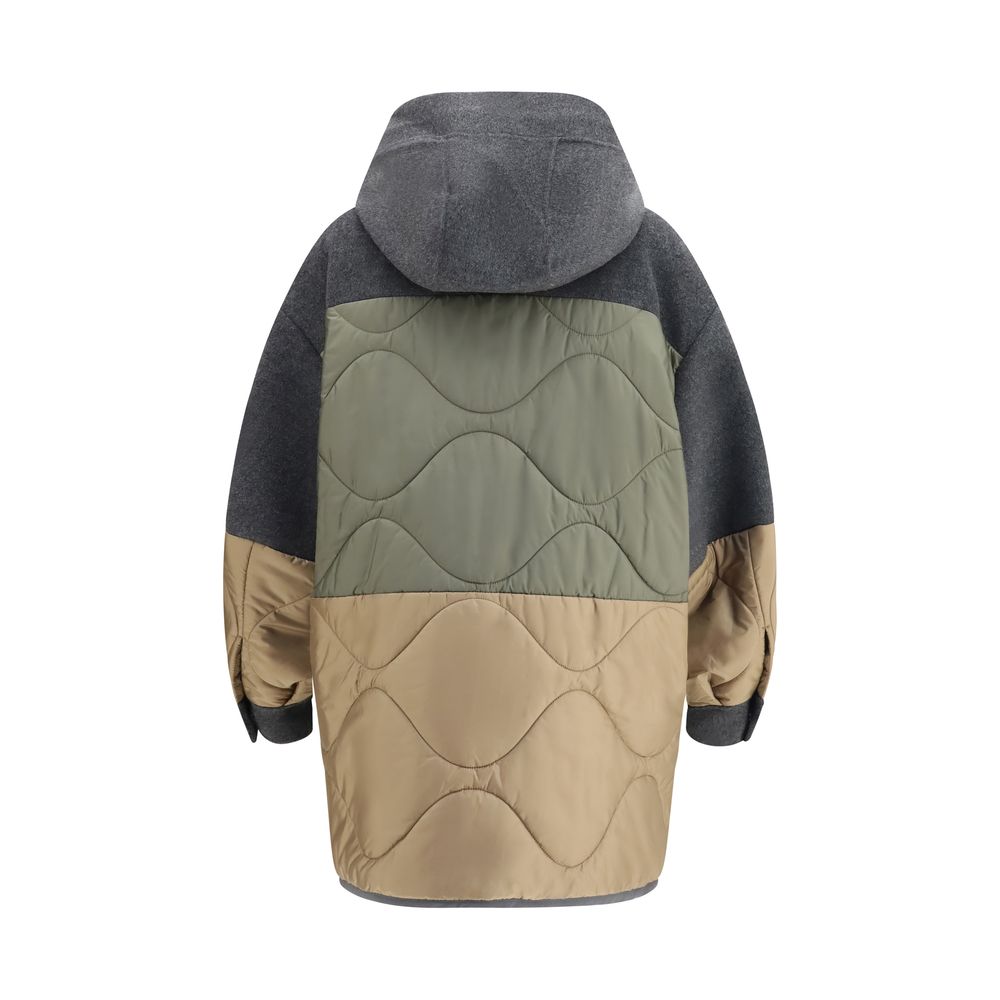 Veste Shell Max Mara en Laine Grise Oves Aries