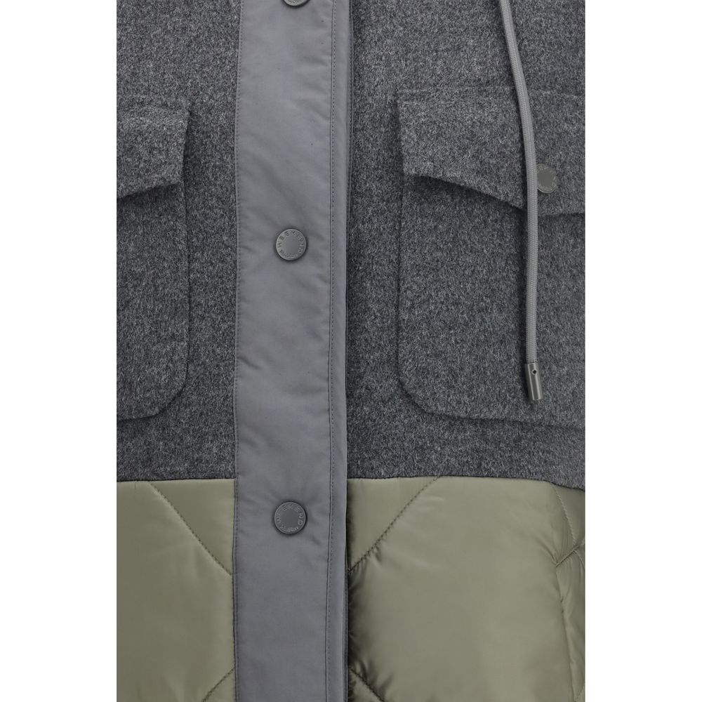 Veste Shell Max Mara en Laine Grise Oves Aries