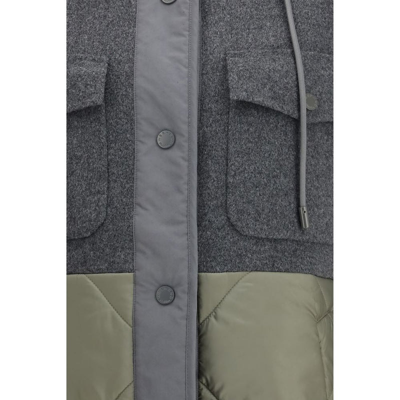 Max Mara Gray Wool Oves Aries Shell Jacket