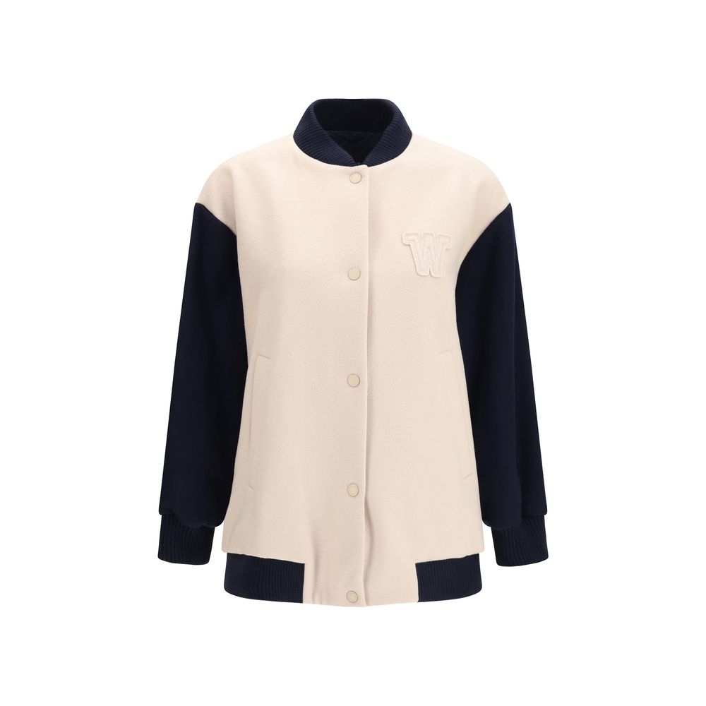 Max Mara Blue Wool Oves Aries Bomber - Oversized Style