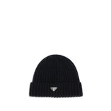 Prada Black Wool Oves Aries Beanie