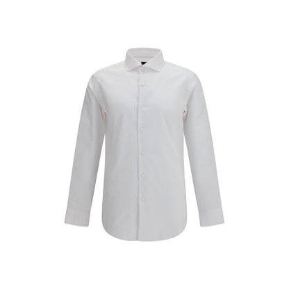Hugo Boss Black White Cotton Dress Shirt