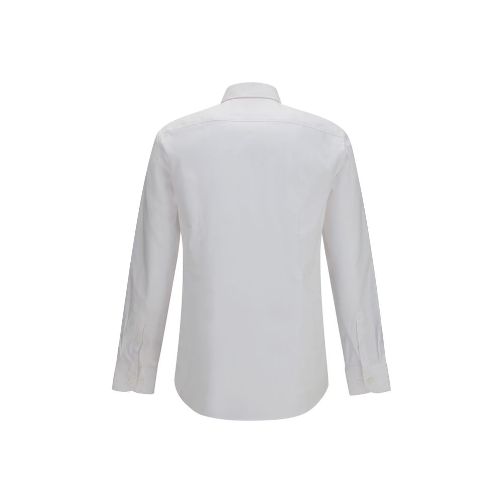 Hugo Boss Black White Cotton Dress Shirt for Men