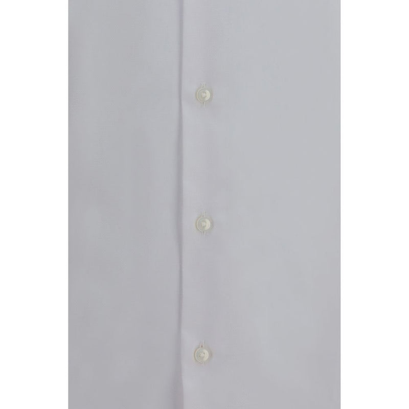 Hugo Boss Black White Cotton Dress Shirt for Men