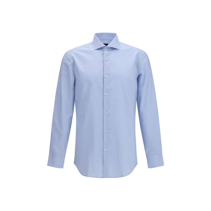 Hugo Boss Black Blue Cotton Dress Shirt