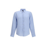 Hugo Boss Black Blue Linen Dress Shirt