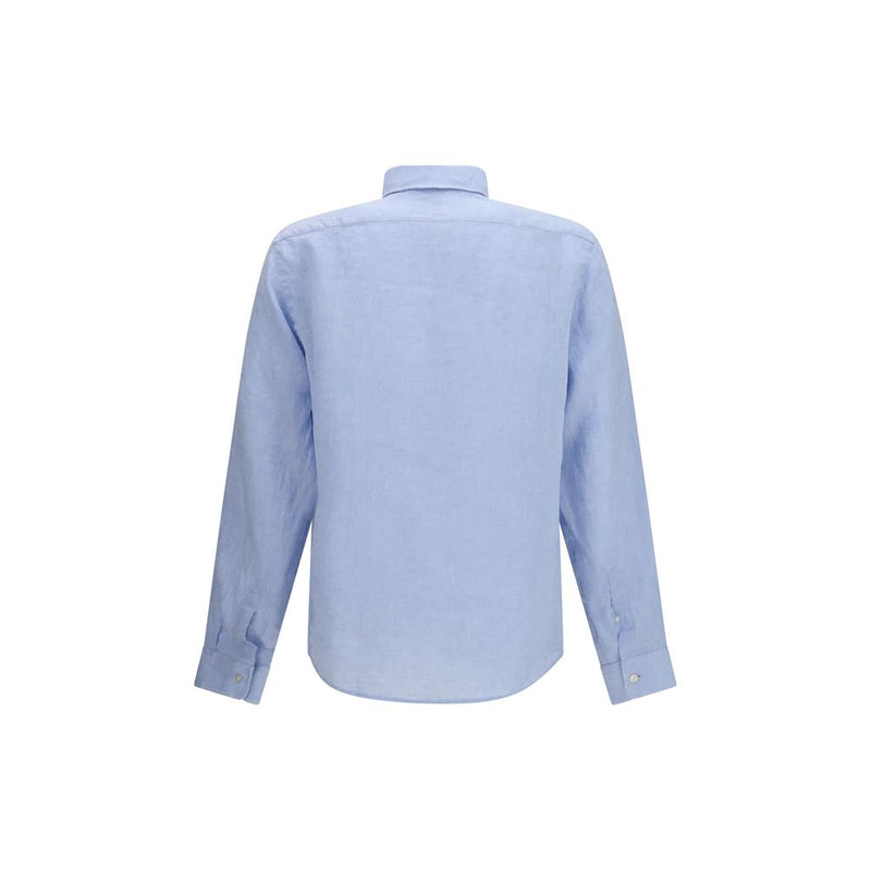 Chemise en lin bleu Hugo Boss Black