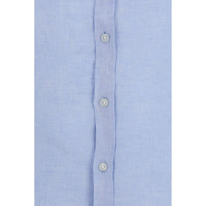 Chemise en lin bleu Hugo Boss Black