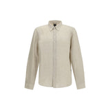 Hugo Boss Black Beige Linen Dress Shirt for Men