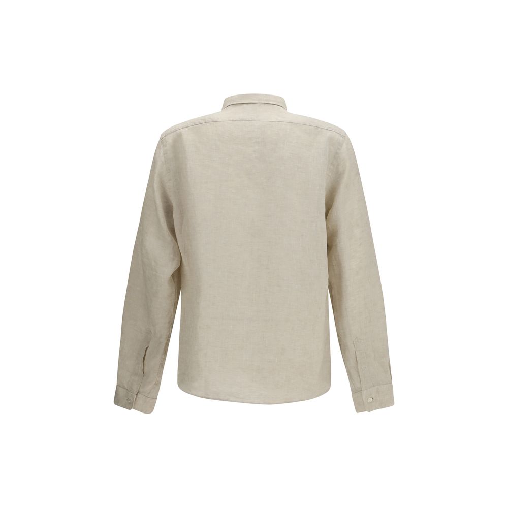 Hugo Boss Black Beige Linen Dress Shirt for Men