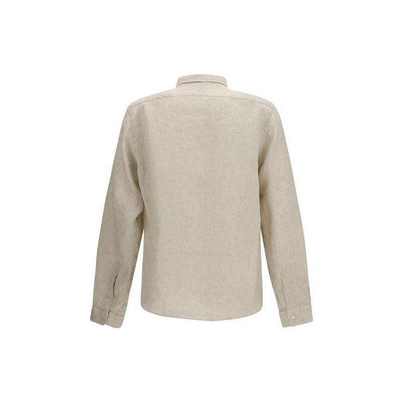 Hugo Boss Black Beige Linen Dress Shirt for Men