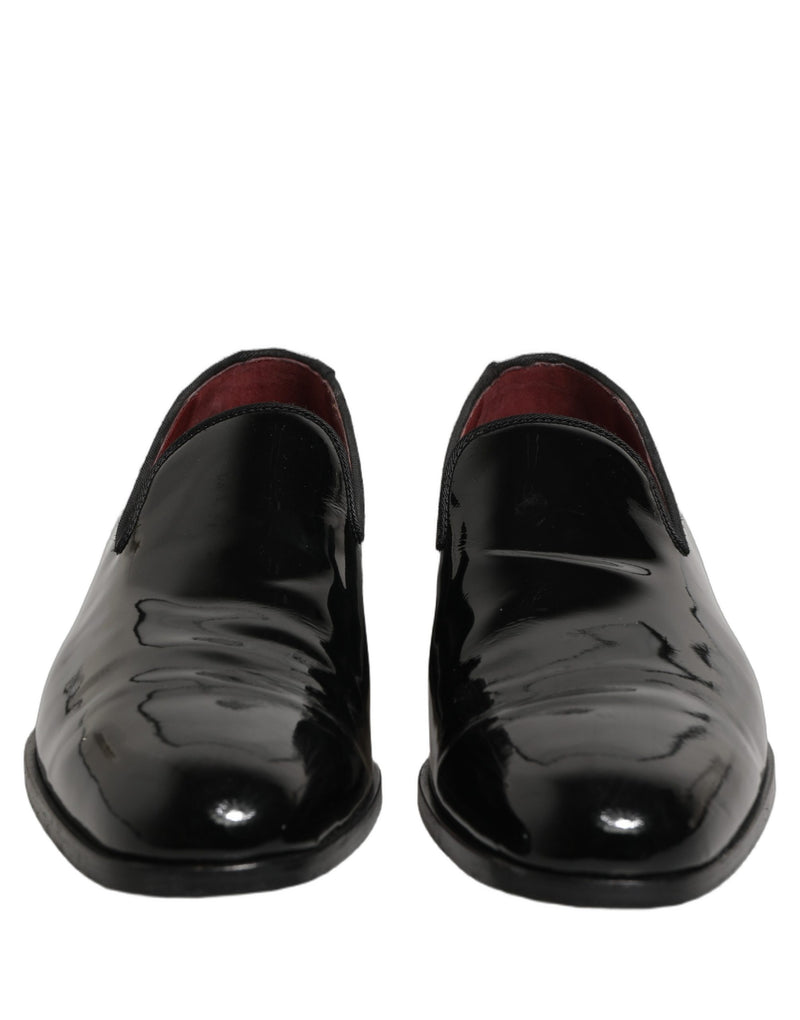 Dolce & Gabbana Black Patent Leather Men’s Dress Loafers