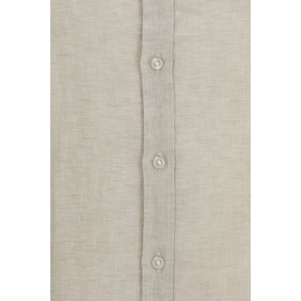 Hugo Boss Black Beige Linen Dress Shirt for Men