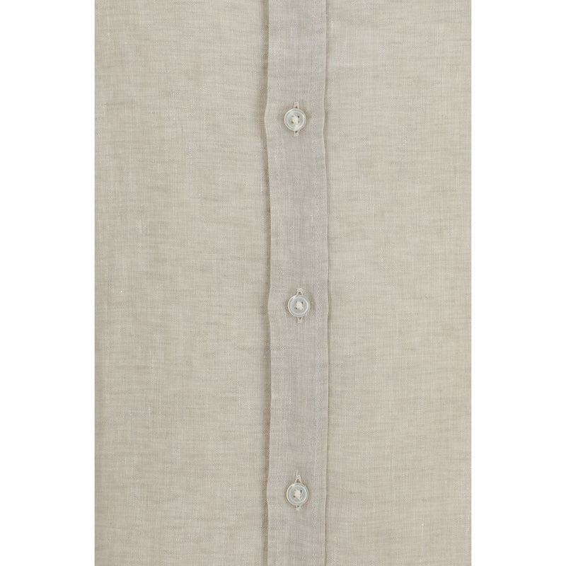 Hugo Boss Black Beige Linen Dress Shirt for Men
