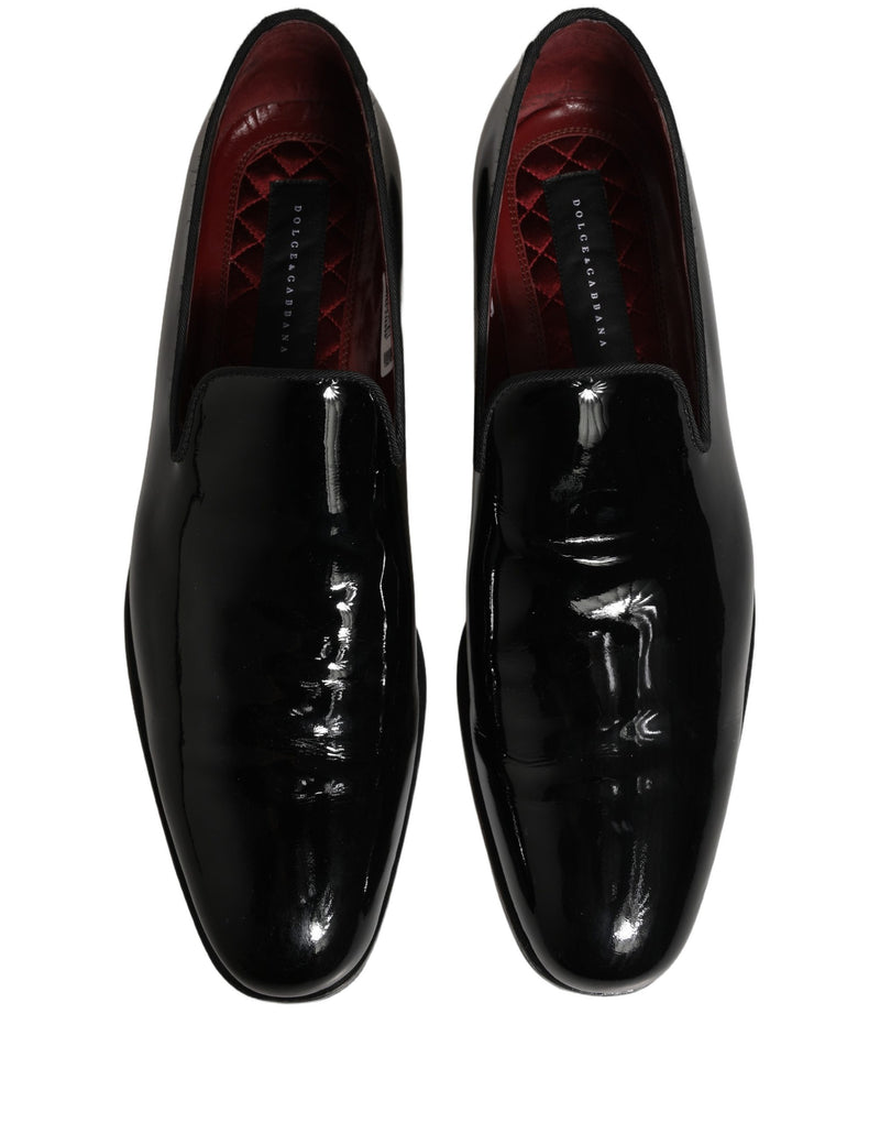 Dolce & Gabbana Black Patent Leather Men’s Dress Loafers