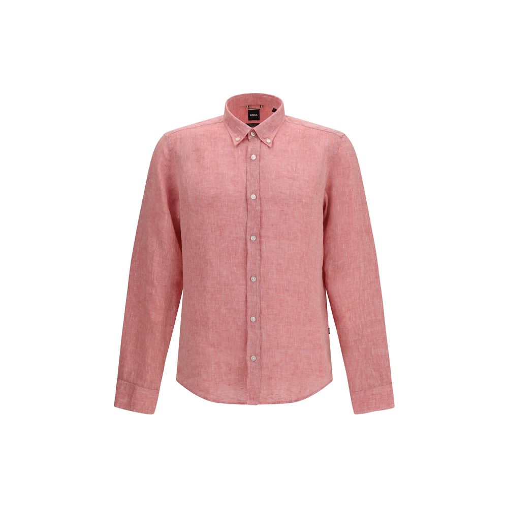 Hugo Boss Black Multicolor Linen Shirt - Elegance for Warm Seasons