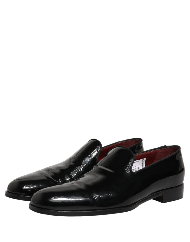 Dolce & Gabbana Black Patent Leather Men’s Dress Loafers