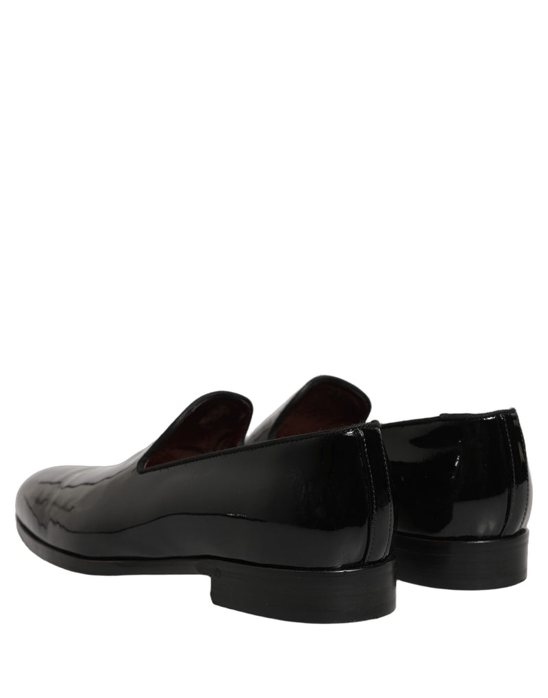 Dolce & Gabbana Black Patent Leather Men’s Dress Loafers