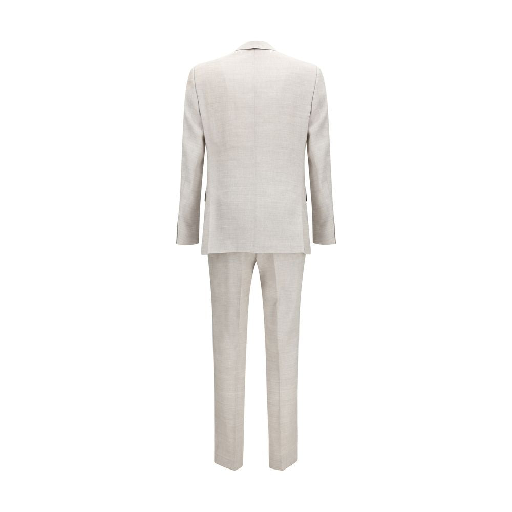 Hugo Boss Black Gray Linen Two-Piece Suit for Men