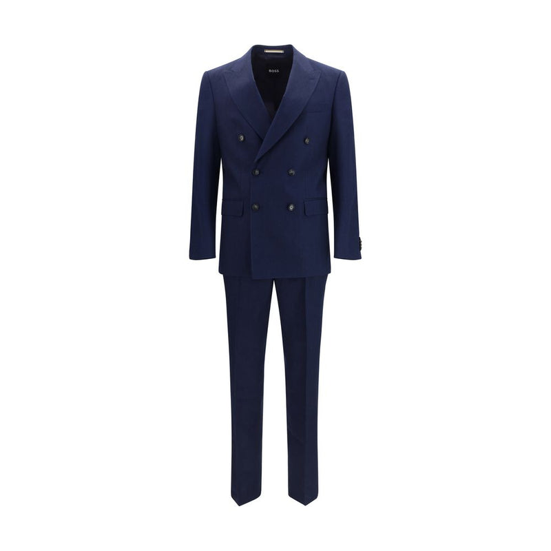 Hugo Boss Black Blue Linen Two-Piece Suit for Men