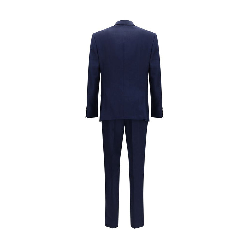 Hugo Boss Black Blue Linen Two-Piece Suit for Men