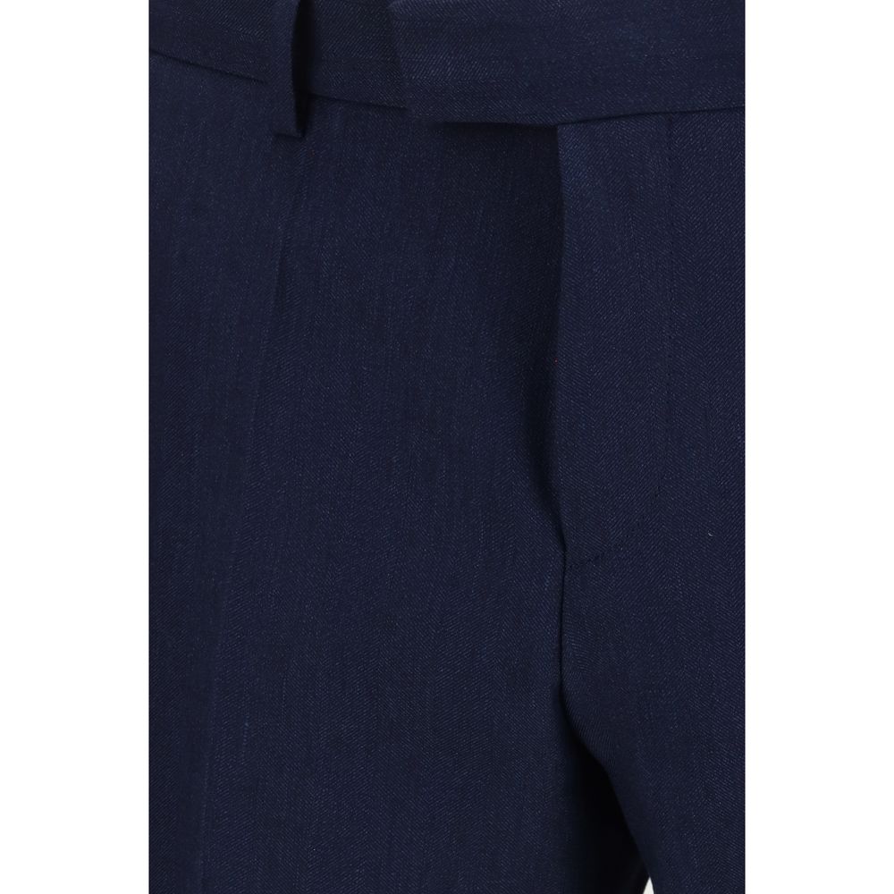 Hugo Boss Black Blue Linen Two-Piece Suit for Men