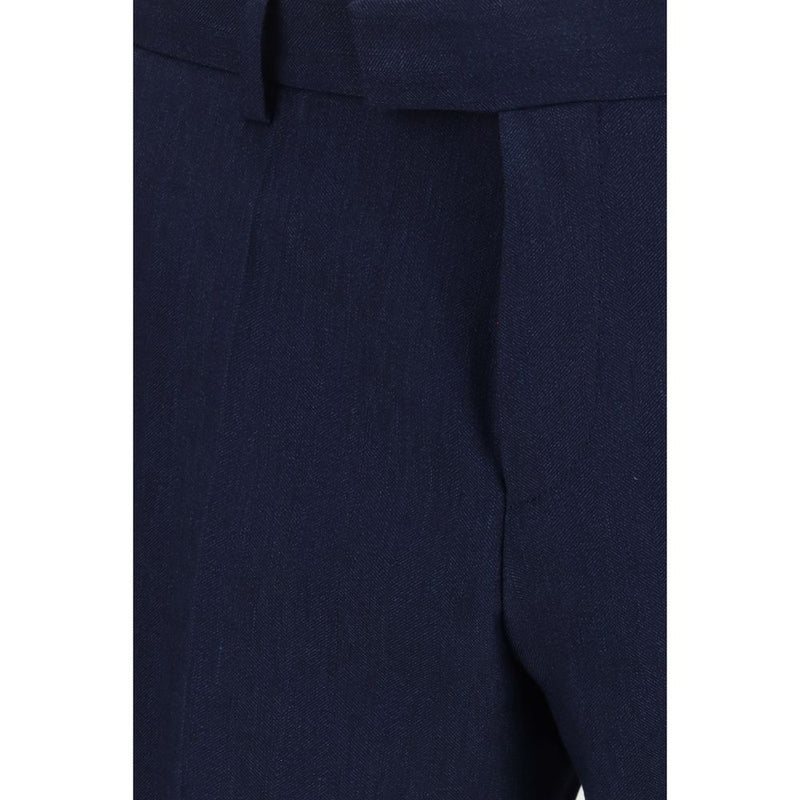 Hugo Boss Black Blue Linen Two-Piece Suit for Men