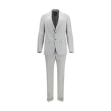 Hugo Boss Black Gray Cotton Two-Piece Suit for Men