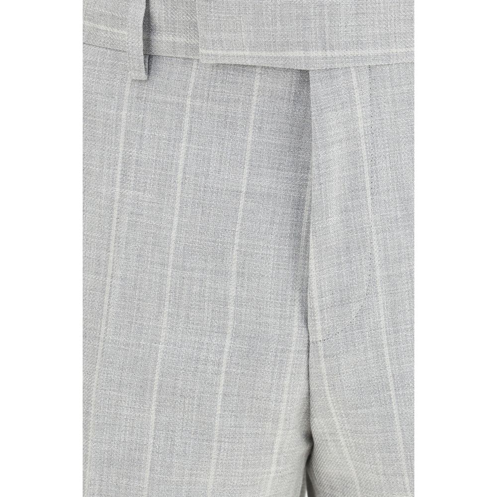 Hugo Boss Black Gray Cotton Two-Piece Suit for Men