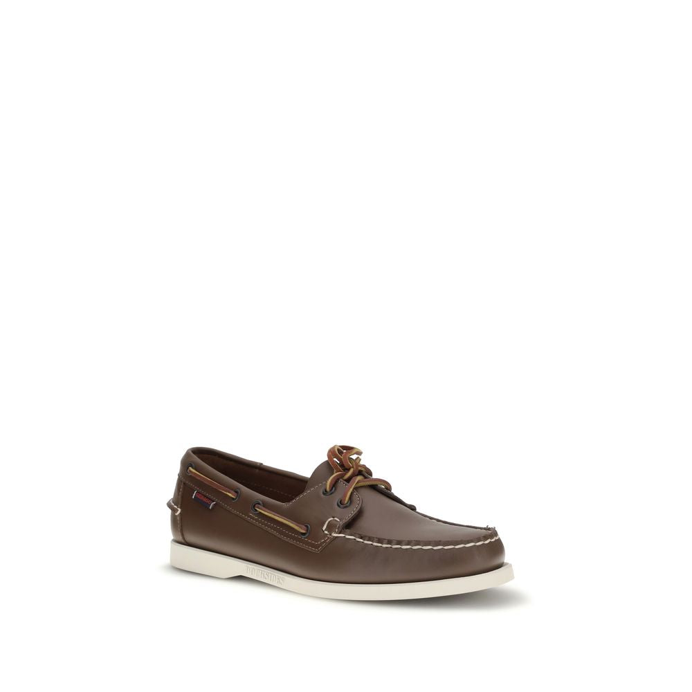 Sebago Brown Calf Leather Bos Taurus Loafers for Men