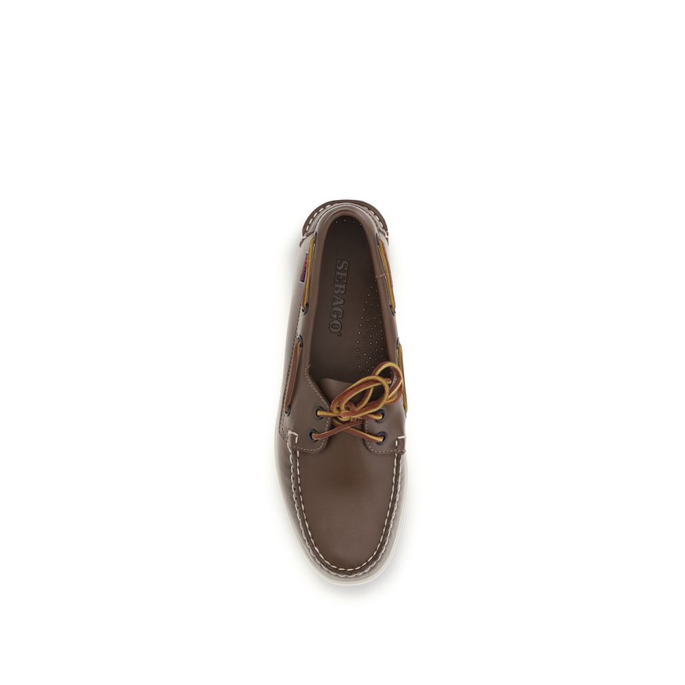 Sebago Brown Calf Leather Bos Taurus Loafers for Men