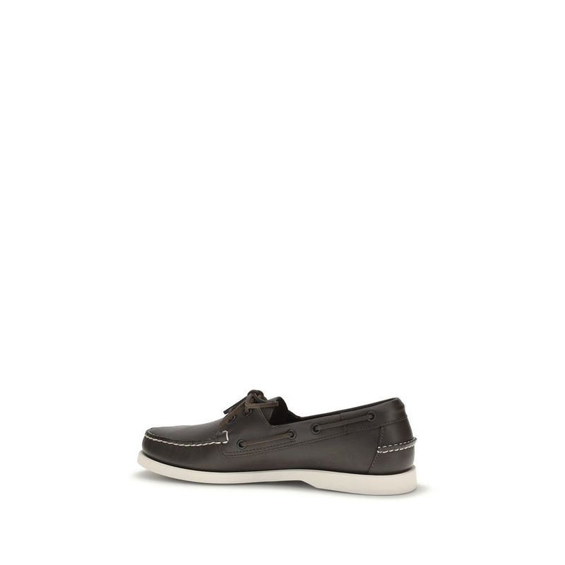 Sebago Brown Calf Leather Bos Taurus Slip-On Loafers